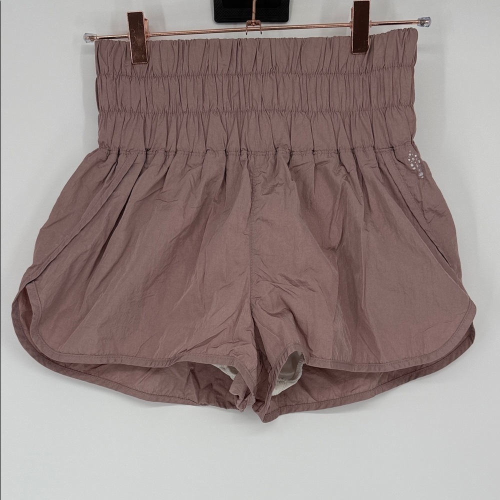 Free People Movement Smocked Waist Running Shorts Mauve 
 Size M